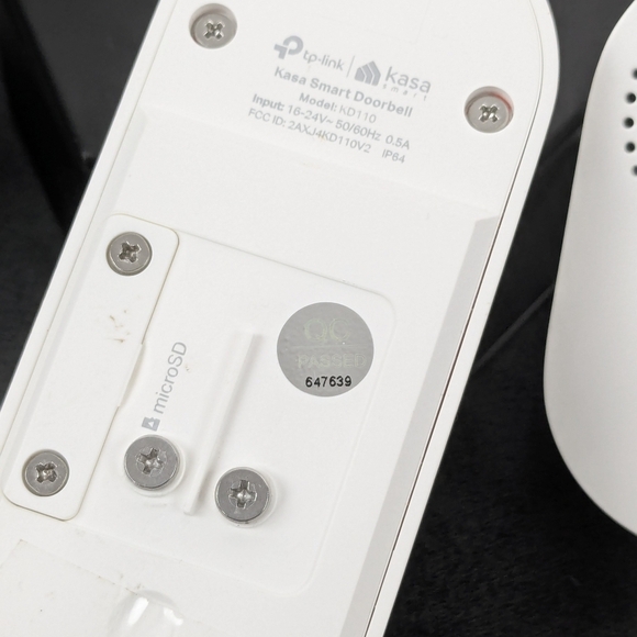 Kasa KD110 2K Smart doorbell w/ new chime, Hardwired 1080p HD 128GB max, tp-link - Picture 3 of 5